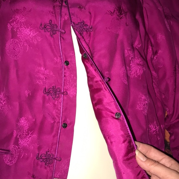 Double Horse 🐴 medium pure silk pink jacket 💕 - Picture 5 of 7
